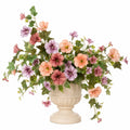 Composition de Fleurs Artificielles Multicolores avec Vase