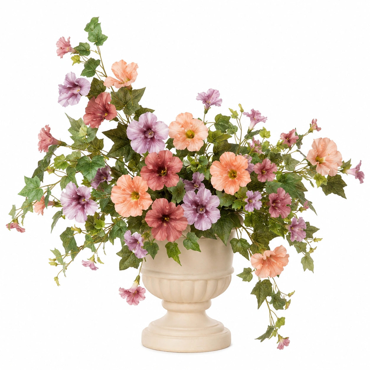 Composition de Fleurs Artificielles Multicolores avec Vase