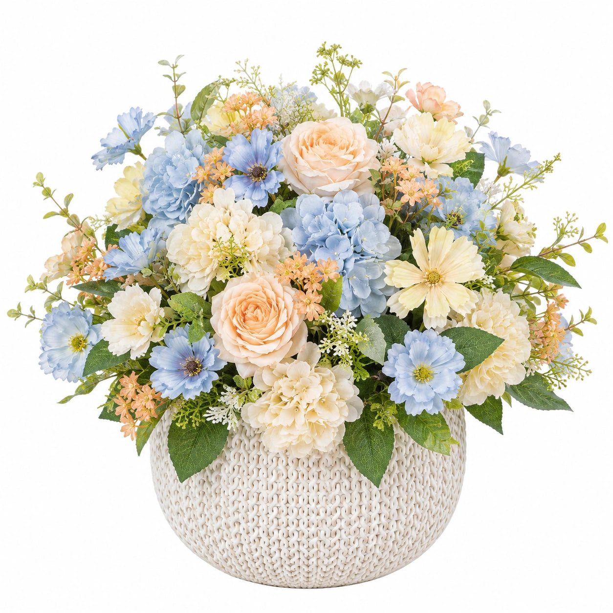 Bouquet de Fleurs Artificielles Multicolores en Pot