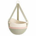 Suspension Florale Beige/Rose/Vert avec Sangles Réglables