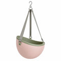 Pot de Fleurs Suspendu Rose et Vert avec Système de Drainage