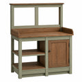 Table de Jardinage avec Étagères Bois et Vert