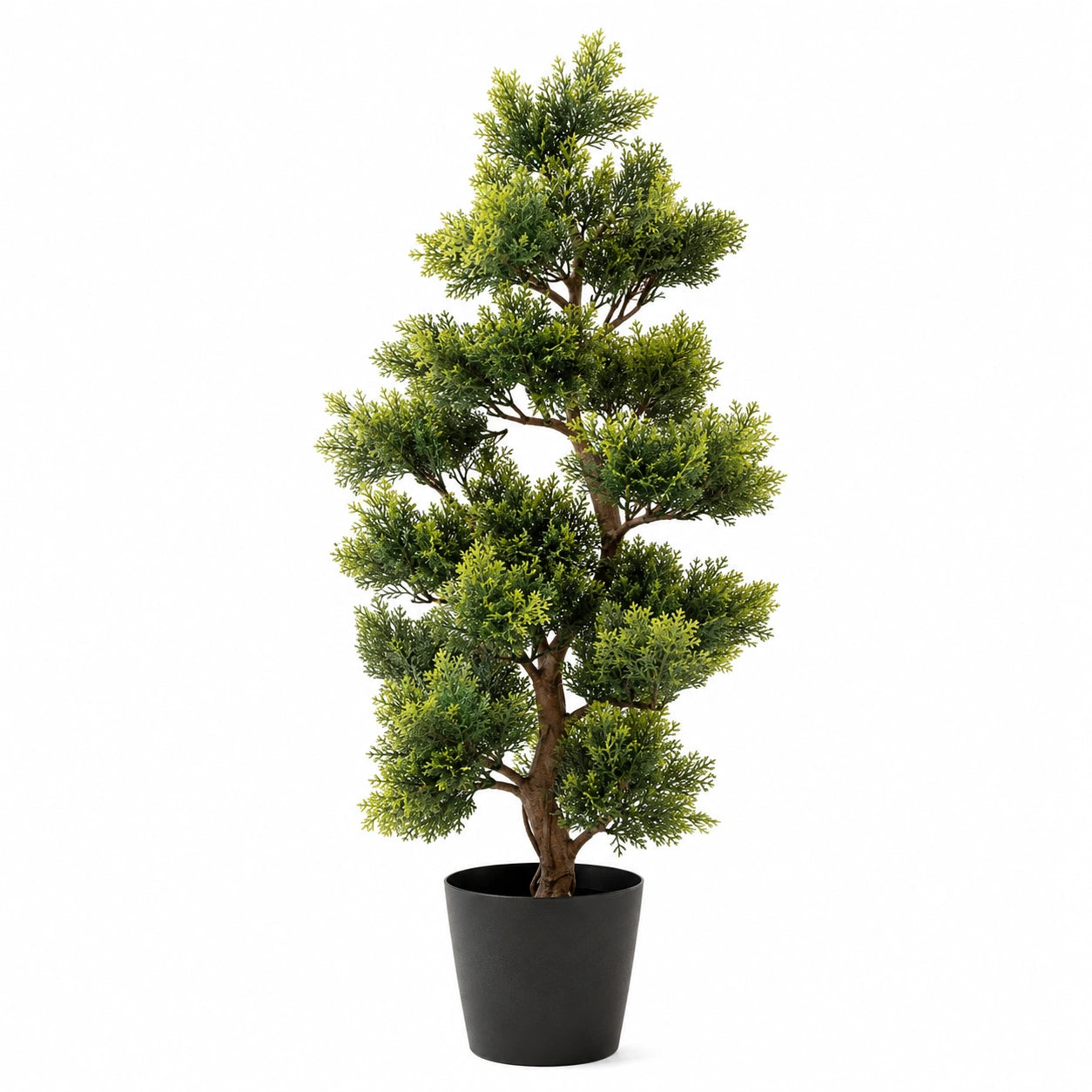 Arbre artificiel d'intérieur 150 cm vert avec pot noir