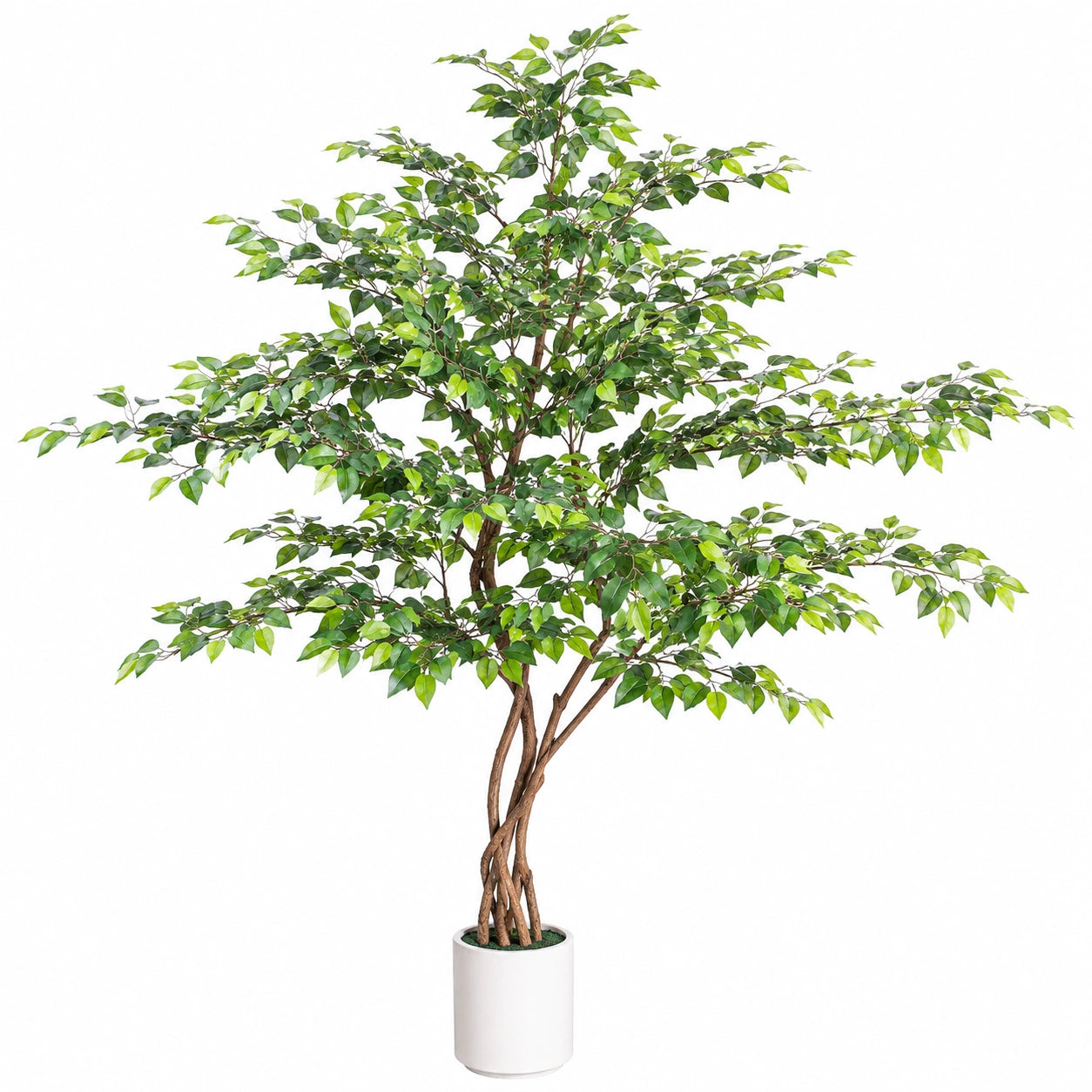 Ficus Artificiel avec Pot en Céramique 180 cm - Vert