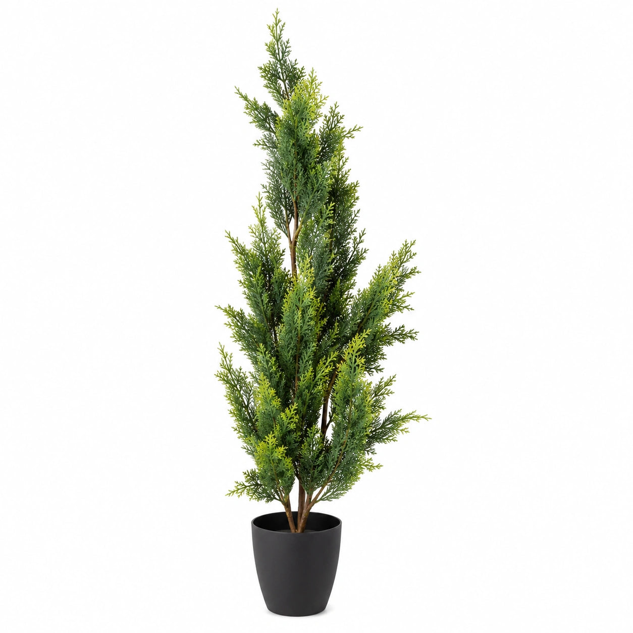 Cyprès Artificiel avec Pot Noir 120cm