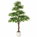 Arbre Artificiel avec Feuilles Vertes et Pot en Céramique 180 cm