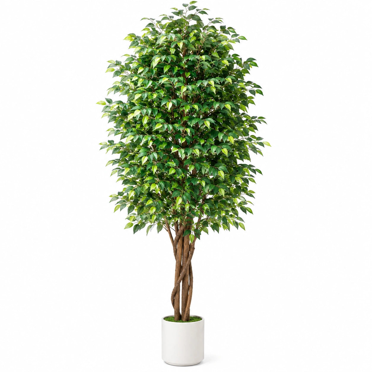 Ficus artificiel réaliste 150 cm avec pot en céramique