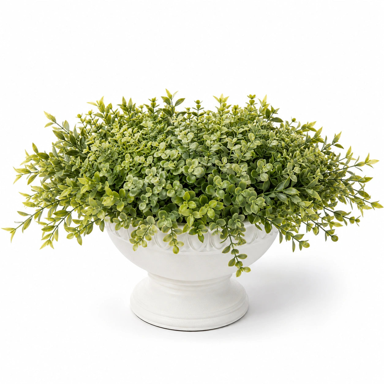 Plante Verte Artificielle avec Pot Blanc Élegant 30 cm
