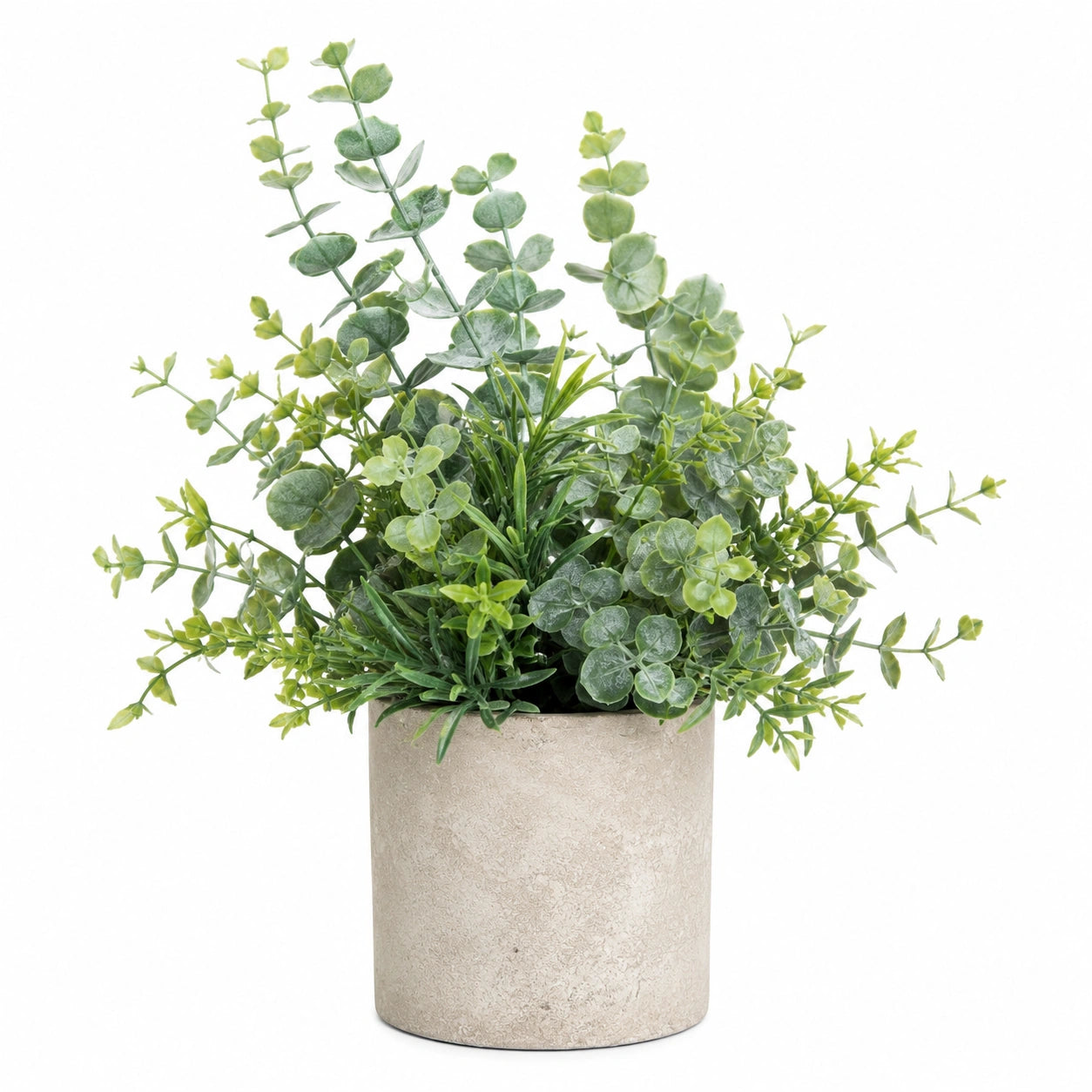 Plante artificielle décorative eucalyptus en pot céramique