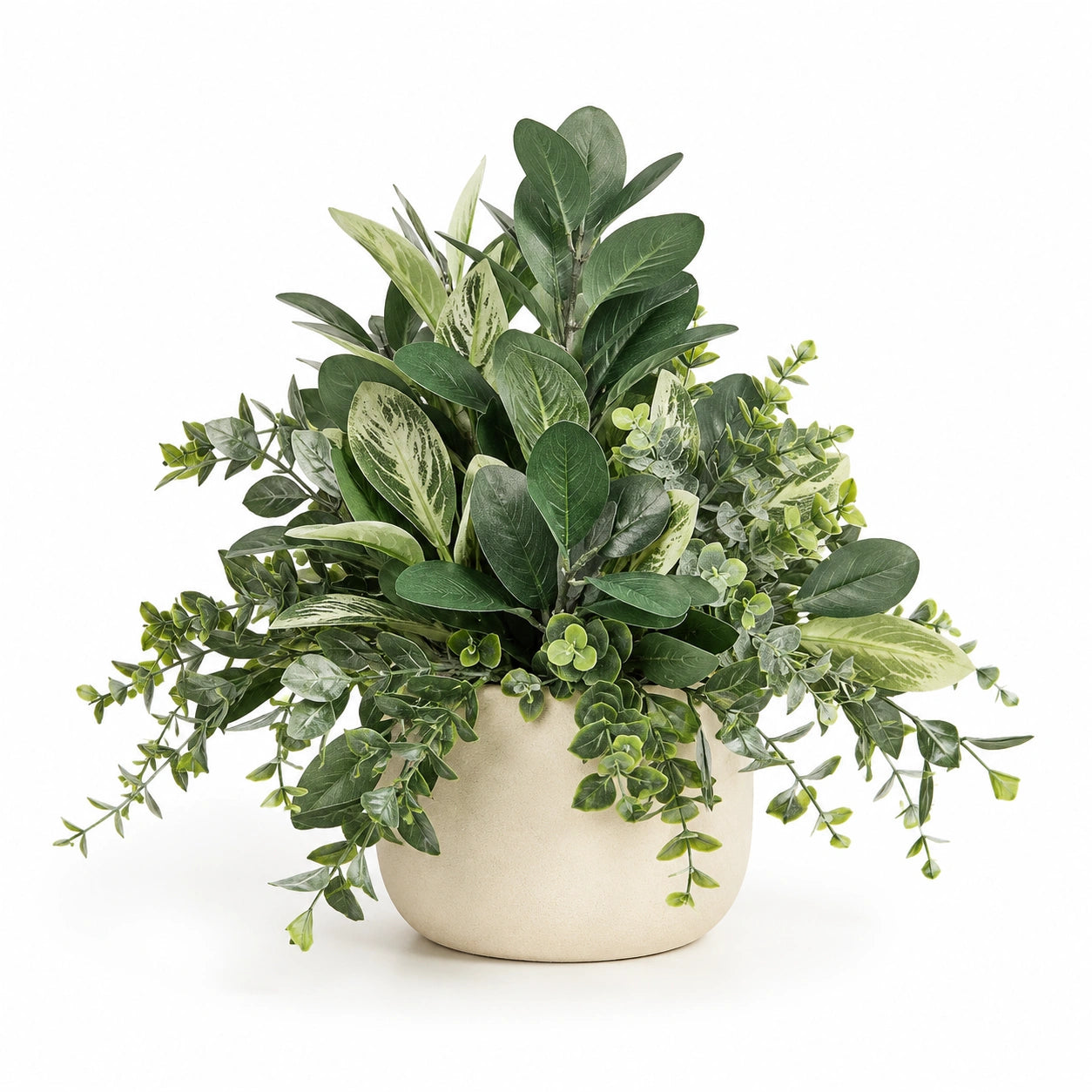 Plante Artificielle Décorative Verte avec Pot Intérieur