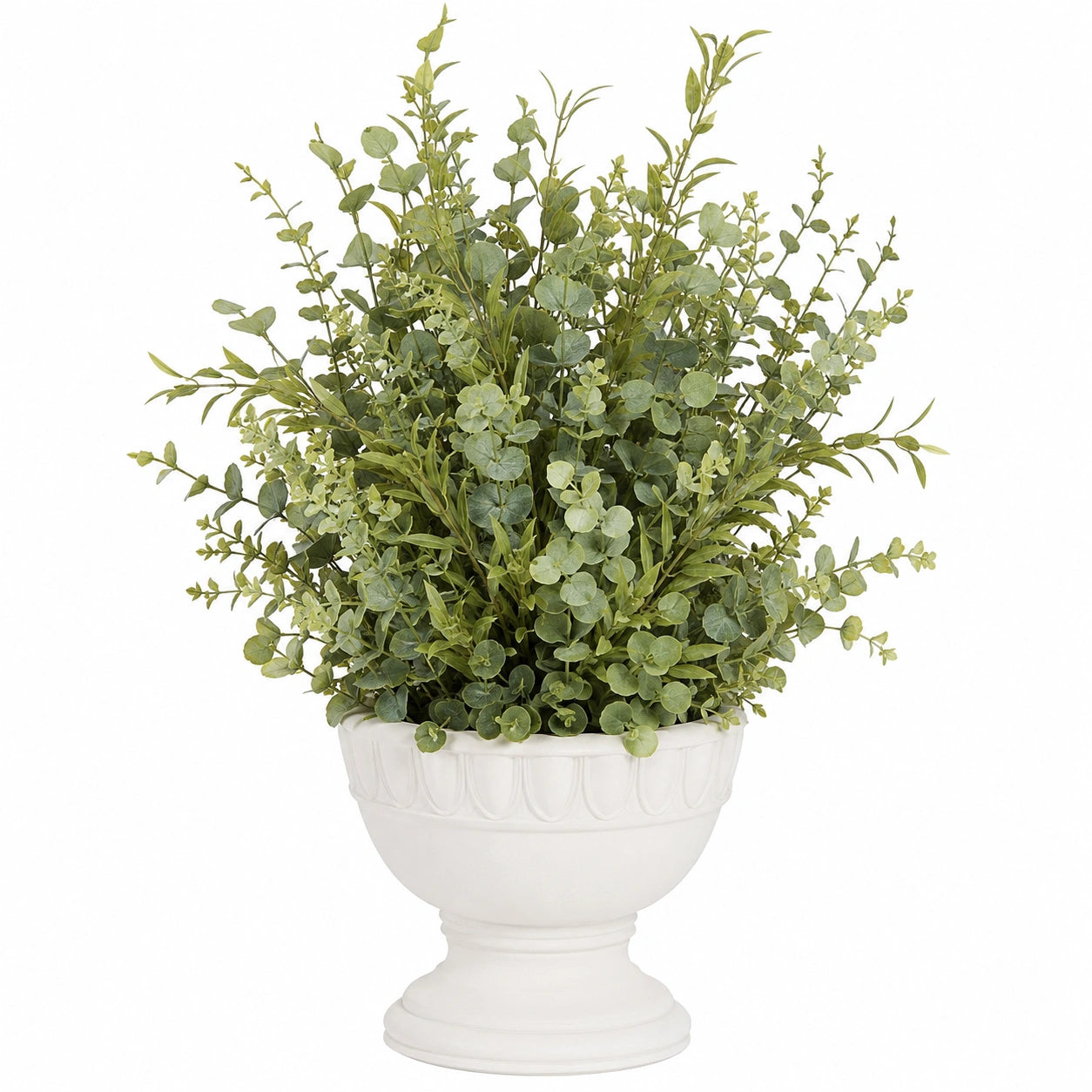 Plante Artificielle Eucalyptus en Pot Blanc 45 cm