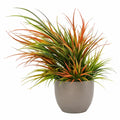 Plante Artificielle Décorative en Pot Vert et Orange