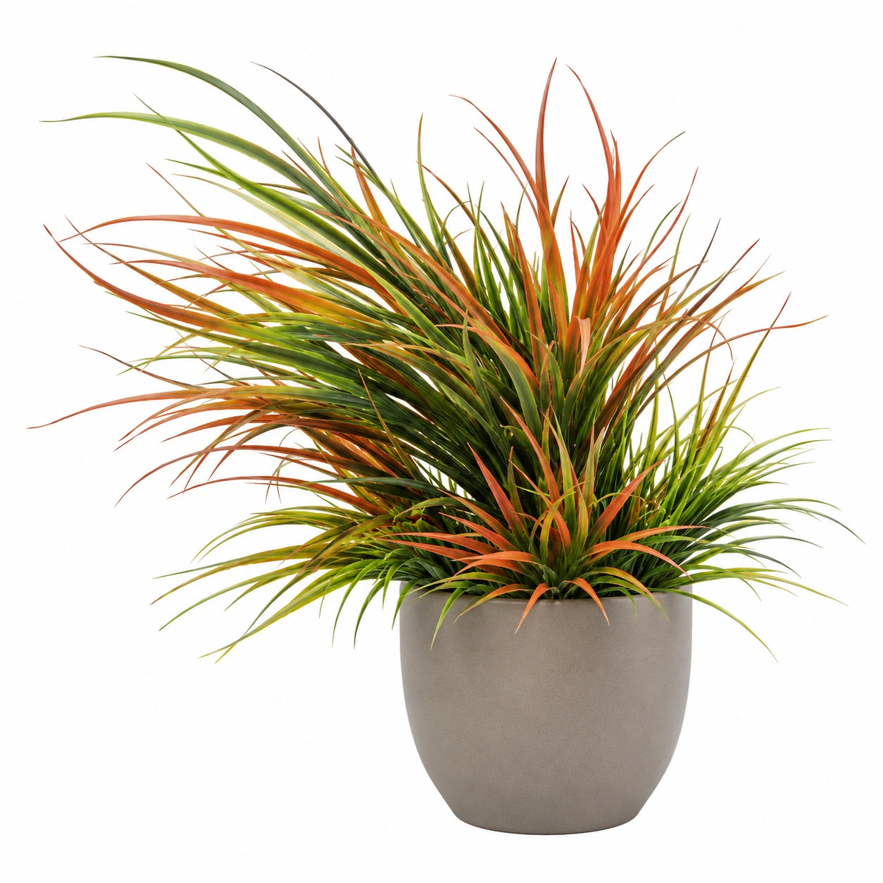 Plante Artificielle Décorative en Pot Vert et Orange