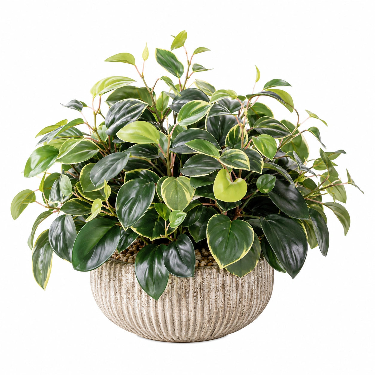 Plante Artificielle en Pot avec Feuillage Vert 40cm