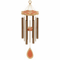 Carillon éolien en métal et bois avec motif floral 70 cm