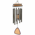 Carillon Éolien Métal et Bois, Argenté/Bois, 80 cm