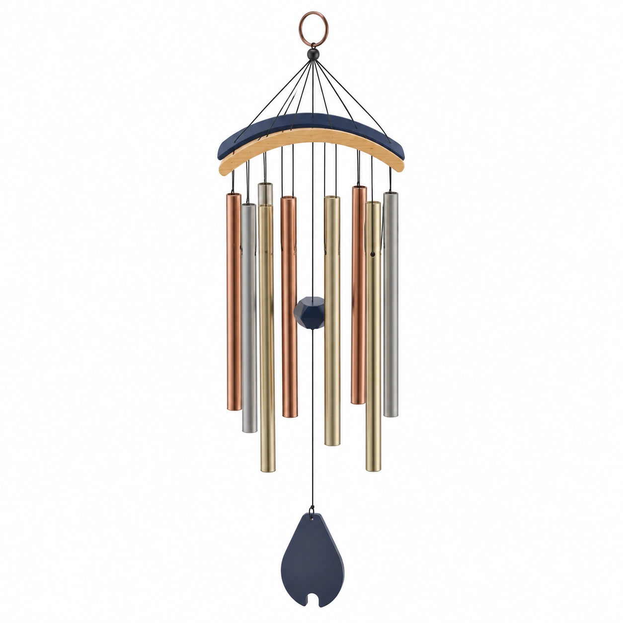 Carillon éolien multicolore en métal - 80 cm