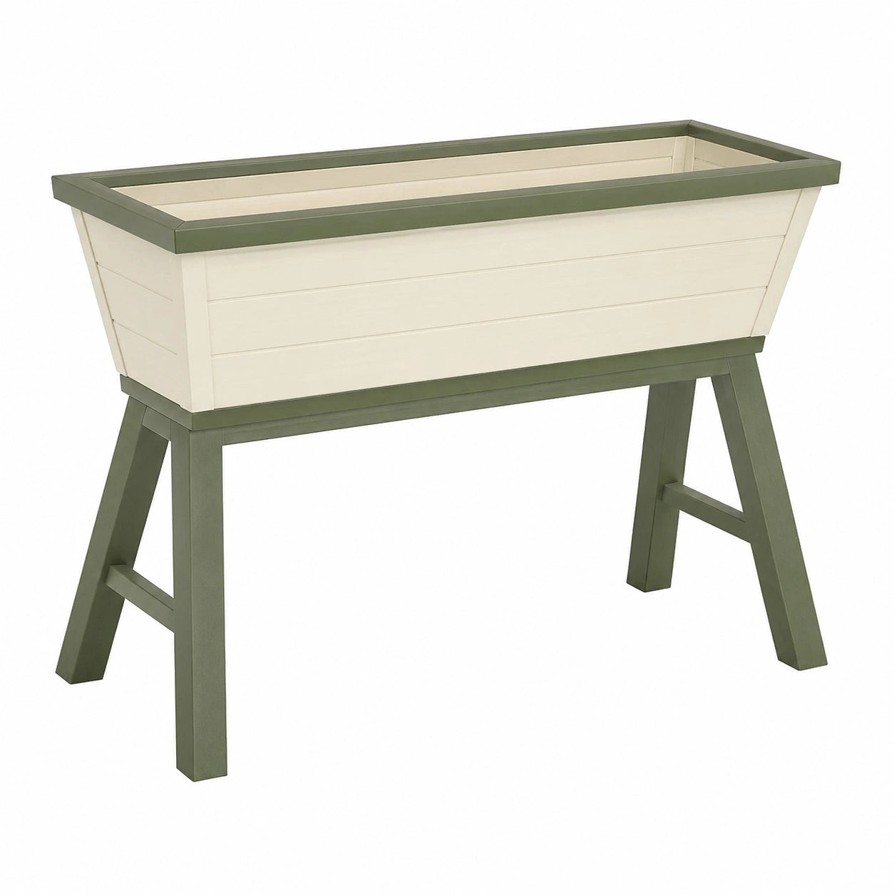 Jardinière Surélevée Extérieure Vert et Beige