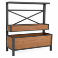 Jardinière surélevée en bois et métal - Marron/Noir
