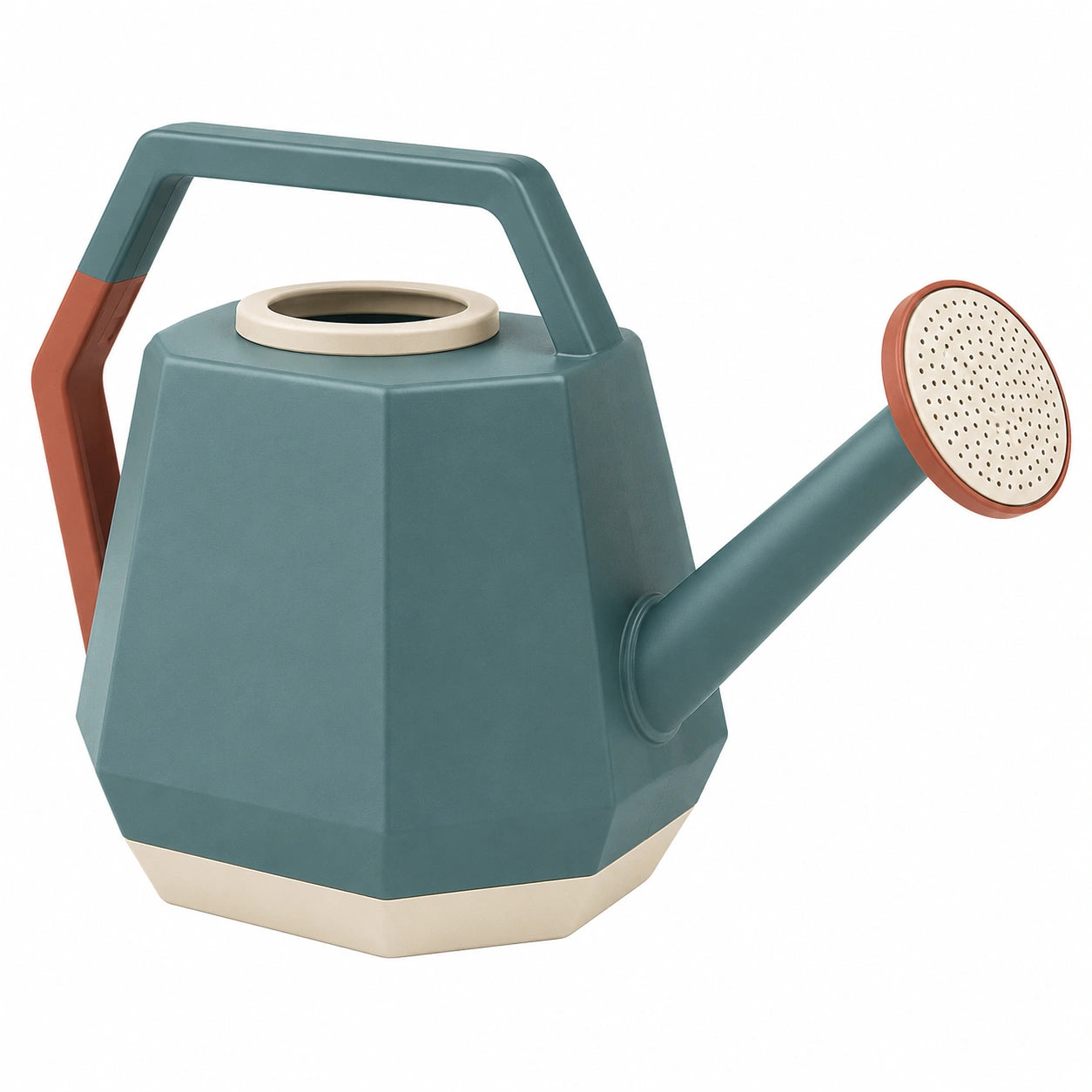 Arrosoir géométrique 5L bleu/terracotta/beige