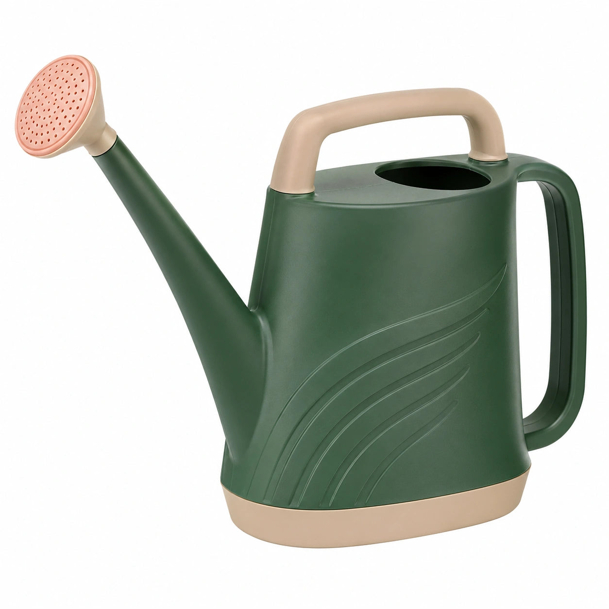 Arrosoir Vert et Beige 10L avec Poignée Ergonomique