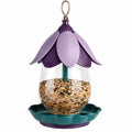 Mangeoire en Forme de Fleur pour Oiseaux, Violet et Vert